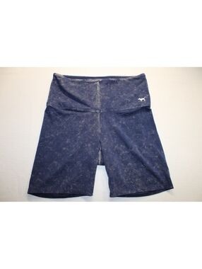 PINK Victoria's Secret Blue Acid Wash 5” Biker Shorts High Rise Yoga Size Small